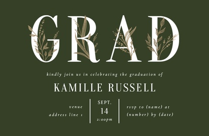 A leaves nature brown gray design for Graduation Party