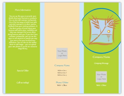 Design Preview for Design Gallery: Beauty Consulting & Pampering Menu Cards, Tri-Fold Menu