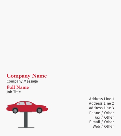 Design Preview for Design Gallery: Automotive & Transportation Folded Business Cards