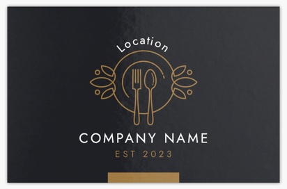 Design Preview for Design Gallery: Food Catering Metallic Business Cards