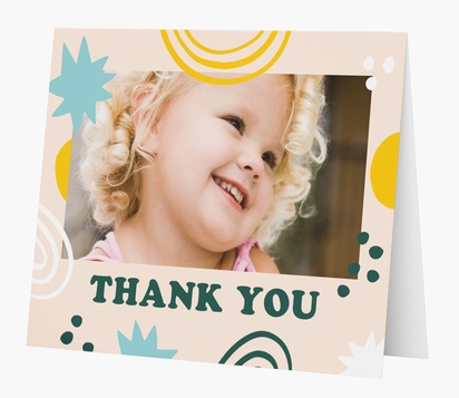 Design Preview for Design Gallery: Bold & Colourful Thank You Cards, Folded
