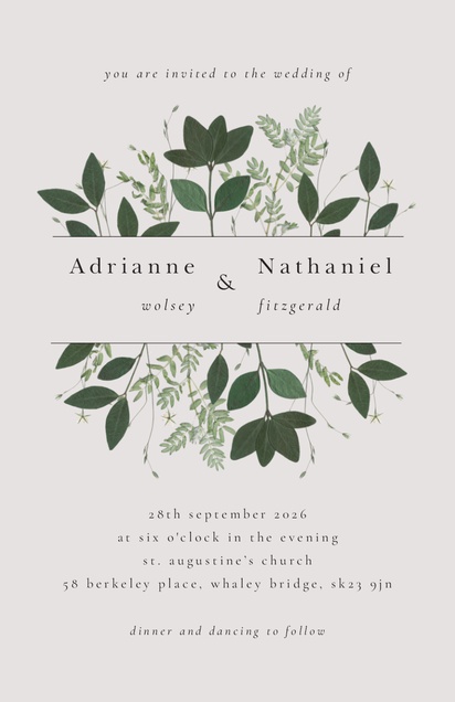 Design Preview for Design Gallery: Rustic Wedding Invitations, Flat 13.9 x 21.6 cm