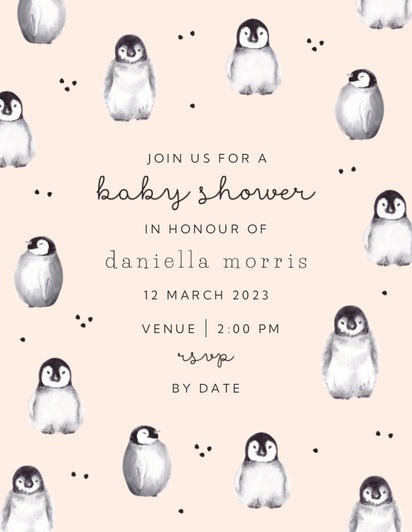 Design Preview for Custom Baby Shower Invitations: Design Templates, Flat 10.7 x 13.9 cm