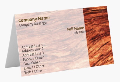Design Preview for Design Gallery: Carpentry & Woodworking Folded Business Cards