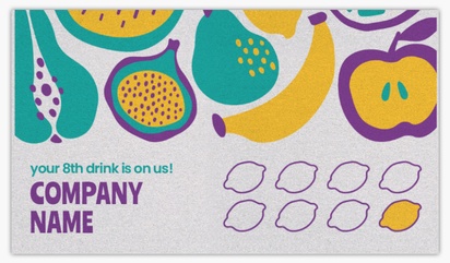 A fruit stand juice bar gray blue design for Loyalty Cards
