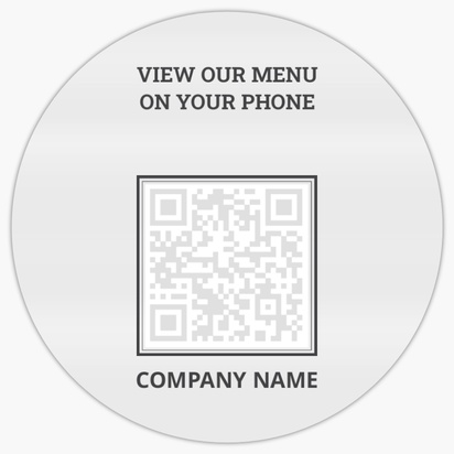 Design Preview for QR Code Stickers (Reusable), 4" x 4" Circle Horizontal