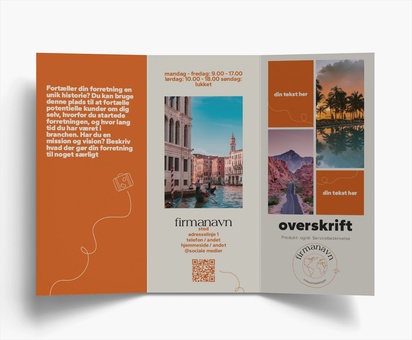 Forhåndsvisning af design for Designgalleri: Ferie og rejser Brochurer, 3-fløjet DL (99 x 210 mm)