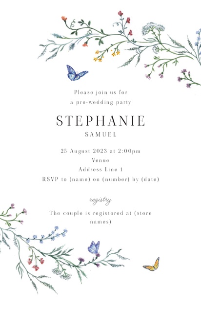 Design Preview for Design Gallery: Bridal Shower Invitations and Announcements, Flat 11.7 x 18.2 cm