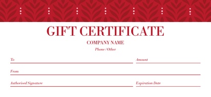 Design Preview for Design Gallery: Retail & Sales Gift Certificates