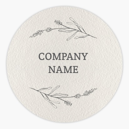 Design Preview for Design Gallery: Beauty & Spa Roll Labels, Circle 4 x 4 cm White Paper