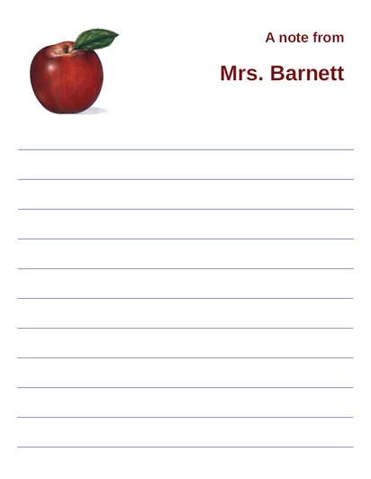 Design Preview for Notepads for Teachers: Designs and Templates