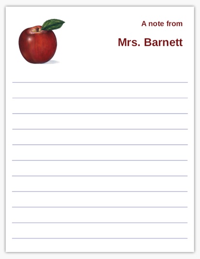 Design Preview for Elementary Schools Notepads Templates, 4" x 5.5"