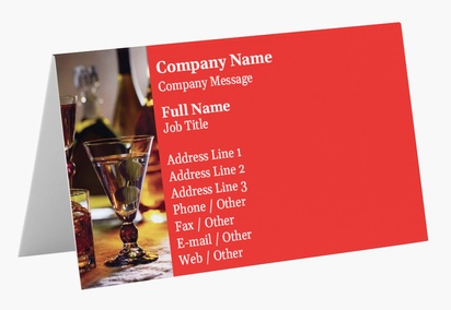 Design Preview for Design Gallery: Food & Beverage Folded Business Cards