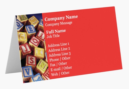 Design Preview for Design Gallery: Primary Schools Folded Business Cards