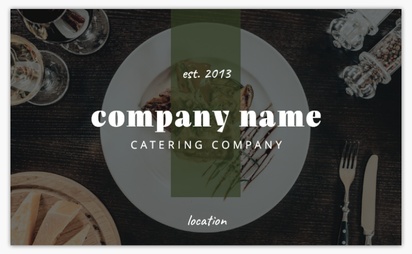 Design Preview for Design Gallery: Food Catering Standard Business Cards, Standard (91 x 55 mm)