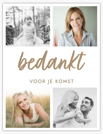 Voorvertoning ontwerp voor Bedankkaarten, Ongevouwen