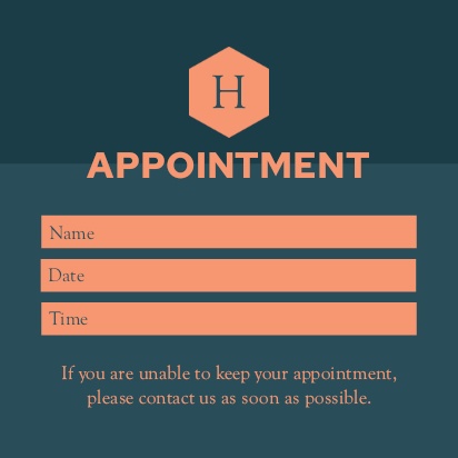 A mens store appointment card gray black design for Business