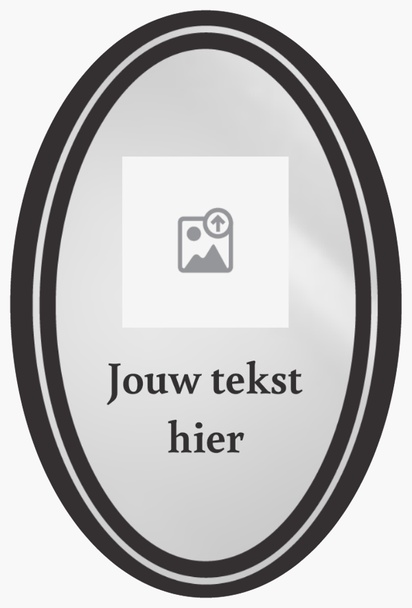 Voorvertoning ontwerp voor Ontwerpgalerij: Wet, openbare veiligheid en politiek Stickers op rol, Oval 7,5 x 5 cm Zilverpapier