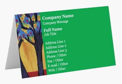 Design Preview for Design Gallery: Art galleries Folded Business Cards