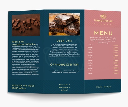 Designvorschau für Designgalerie: Speisekarten Elegant, Wickelfalz