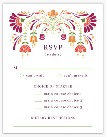 Design Preview for Design Gallery: Destination RSVP Cards, 13.9 x 10.7 cm
