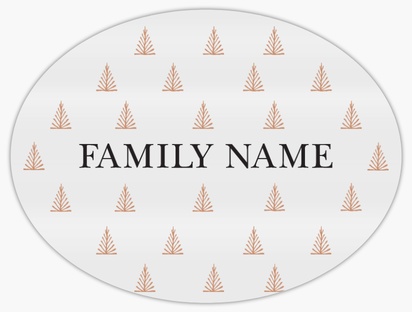 Design Preview for Holiday Reusable Stickers Templates, 3" x 4" Oval Horizontal