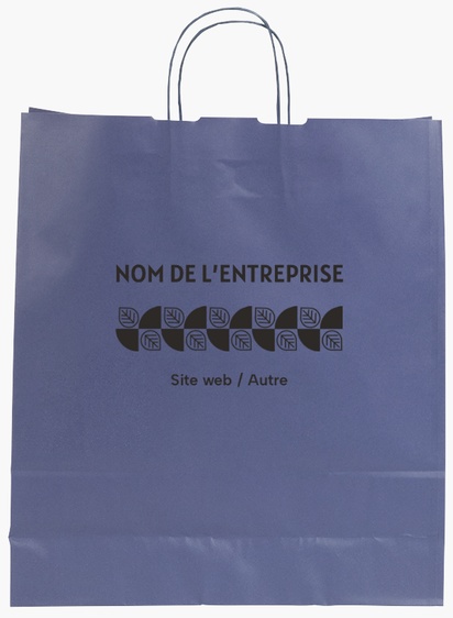 Aperçu du graphisme pour Galerie de modèles : sacs en papier impression monochrome pour chic, L (36 x 12 x 41 cm)