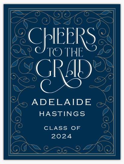 A cheers grad blue design for Graduation Party