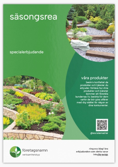 Förhandsgranskning av design för Designgalleri: Blommor och grönt Flyers och broschyrer,  Ingen falsning A5 (148 x 210 mm)