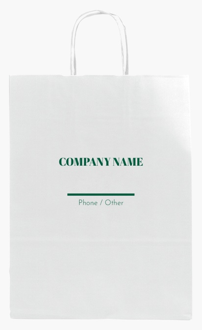 Design Preview for Design Gallery: Business Services Single-Colour Paper Bags, M (26 x 11 x 34.5 cm)