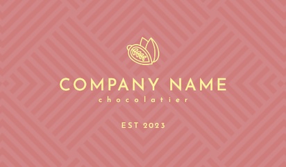 A chocolatier cocoa pink cream design for Elegant