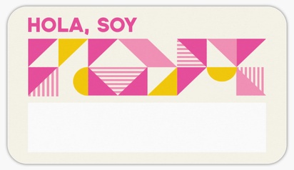 Vista previa del diseño de Galería de diseños de etiquetas para nombres para audaz y colorido