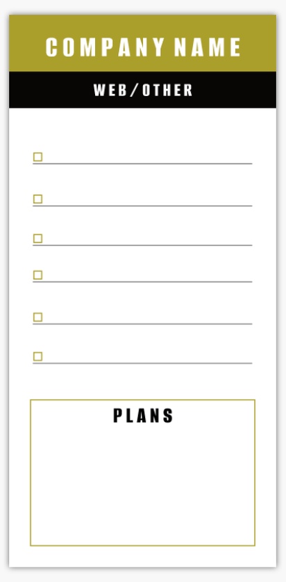 Design Preview for Bold & Colorful Notepads Templates, 3.8" x 7.8"