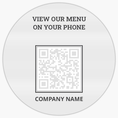 Design Preview for QR Code Stickers (Reusable), 3" x 3" Circle Horizontal