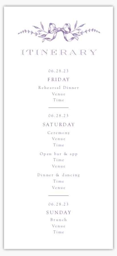 A itinerary vintage white gray design for Season