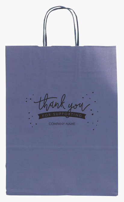 Design Preview for Design Gallery: Waxing & Hair Removal Single-Colour Paper Bags, M (26 x 11 x 34.5 cm)