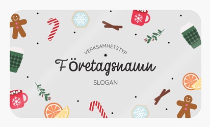 Förhandsgranskning av design för Designgalleri: Jul Produktetiketter på ark, Rundad rektangel 8,7 x 4,9 cm