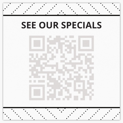 A specials online menu white gray design for QR Code