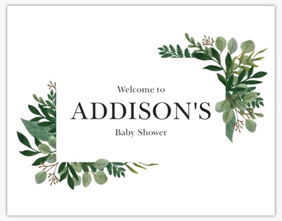 A classic greenery eucalyptus leaves white gray design for Baby