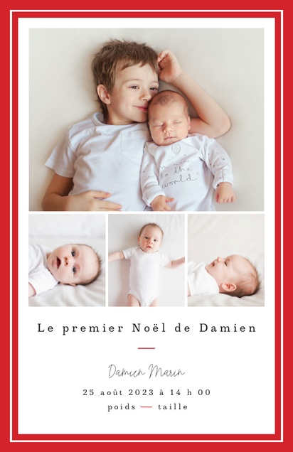Aperçu du graphisme pour Galerie de modèles : carte de vœux pour nouveau-né, 18.2 x 11.7 cm  Non pliées