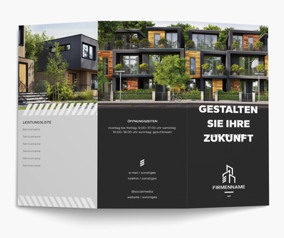 Designvorschau für Designgalerie: Speisekarten Immobilien, Wickelfalz