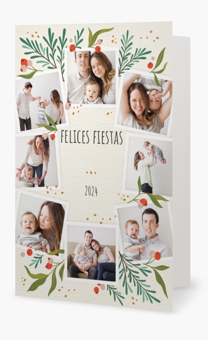 Vista previa del diseño de Galería de diseños de tarjetas de navidad para saludo editable, 18,2 x 11,7 cm  Plegada