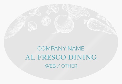 Design Preview for Design Gallery: Food Catering Product Labels on Sheets, Oval 7.6 x 5.1 cm