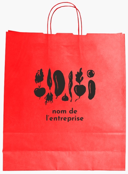 Aperçu du graphisme pour Galerie de modèles : sacs en papier impression monochrome pour rétro et vintage, L (36 x 12 x 41 cm)
