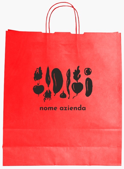 Anteprima design per Galleria di design: sacchetti di carta stampa monocolore per retrò e vintage, L (36 x 12 x 41 cm)