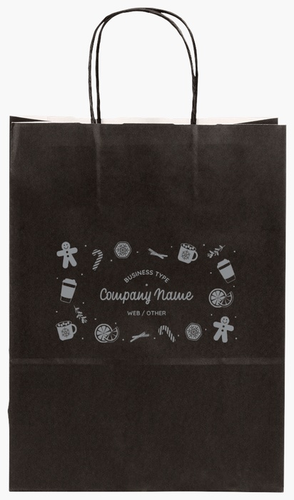 Design Preview for Design Gallery: Coffee Shops Single-Colour Paper Bags, S (22 x 10 x 29 cm)