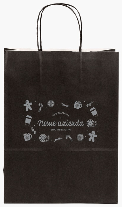 Anteprima design per Galleria di design: sacchetti di carta stampa monocolore per natale classico, S (22 x 10 x 29 cm)