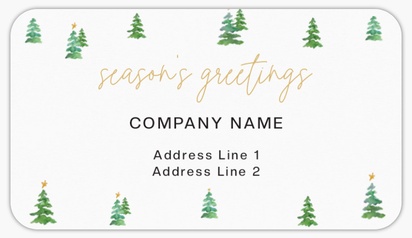 Design Preview for Christmas Sticker Designs & Templates, 8.7 x 4.9 cm Rounded Rectangle