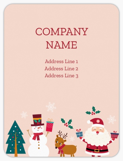Design Preview for Christmas Sticker Designs & Templates, 10 x 7.5 cm Rounded Rectangle