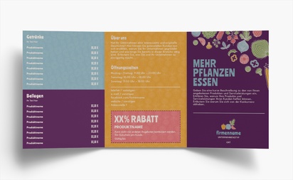 Designvorschau für Designgalerie: Falzflyer Essen & Trinken, Wickelfalz A6 (105 x 148 mm)
